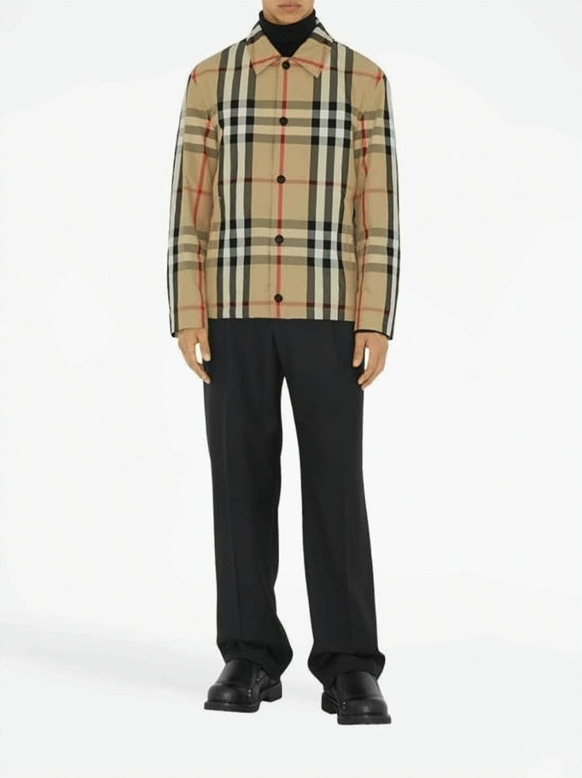 Burberry Classic Check Patterned Lightweight Burberry Jacket