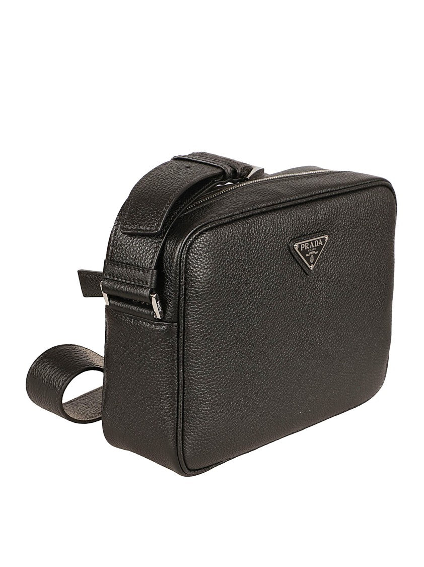 Prada Compact Shoulder Bag In Soft Calf Leather