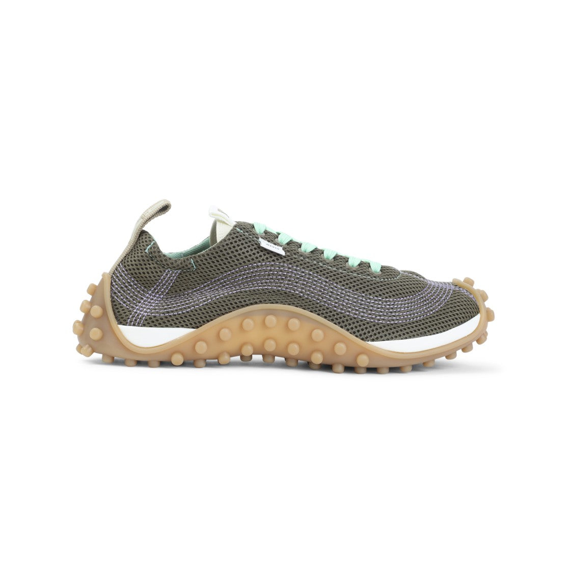 Ami Textured Mesh Sneakers With Chunky Sole