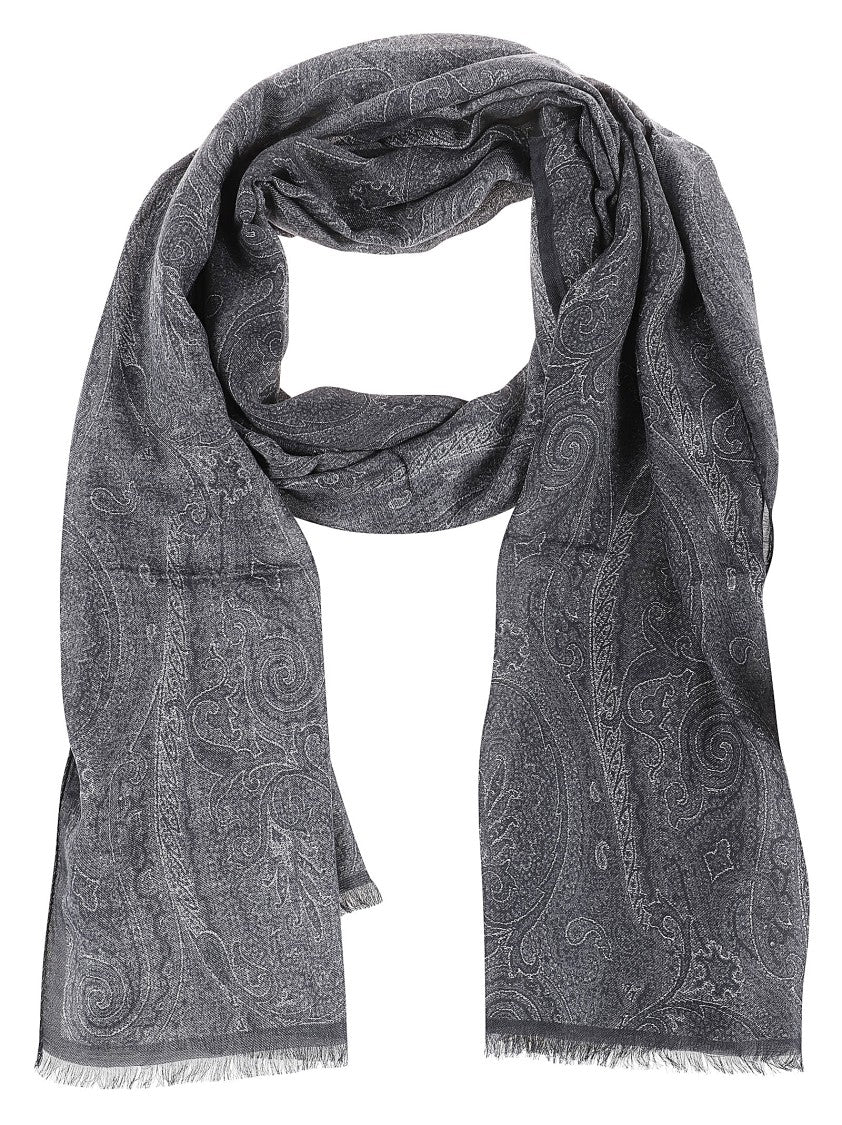 Etro Paisley Modal Cashmere Blend Scarf