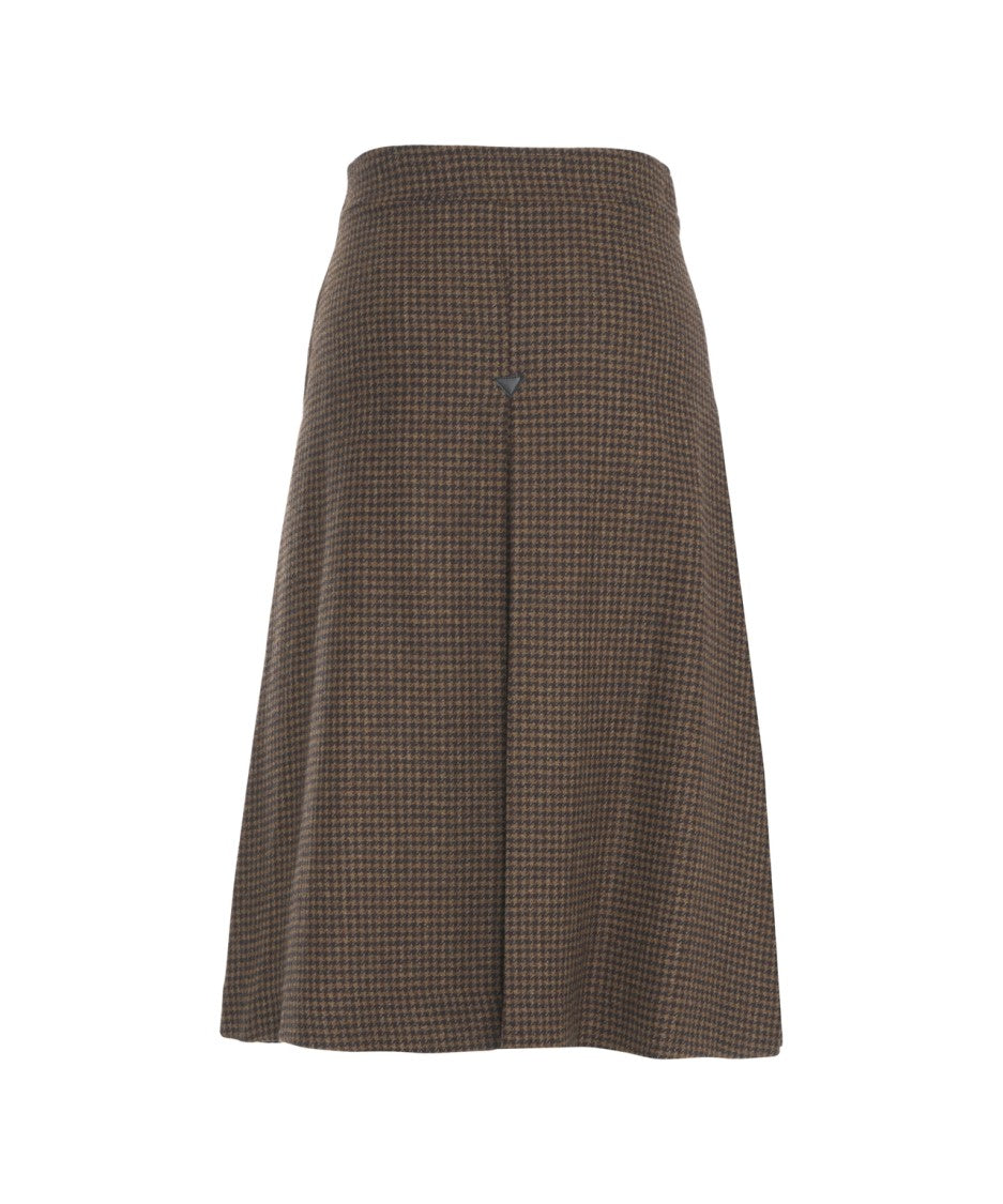 Department Five Woven Midi Skirt With Front Pleat