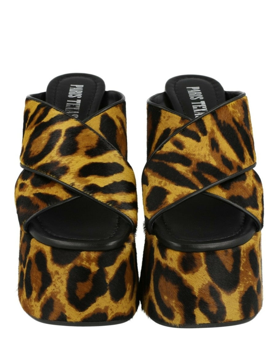Paris Texas Leopard Print Mara Mules