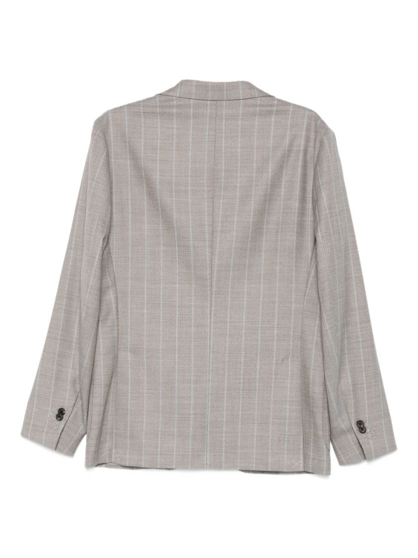 Corneliani Sophisticated Brown Suit With Pinstripe Detailing