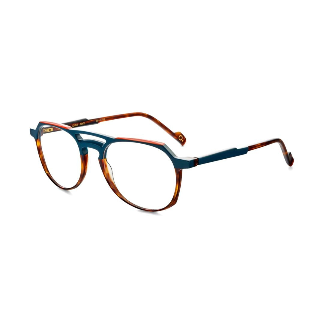 Etnia Barcelona Jordi Two-Tone Rounded Frame Eyeglasses With Keyhole Bridge