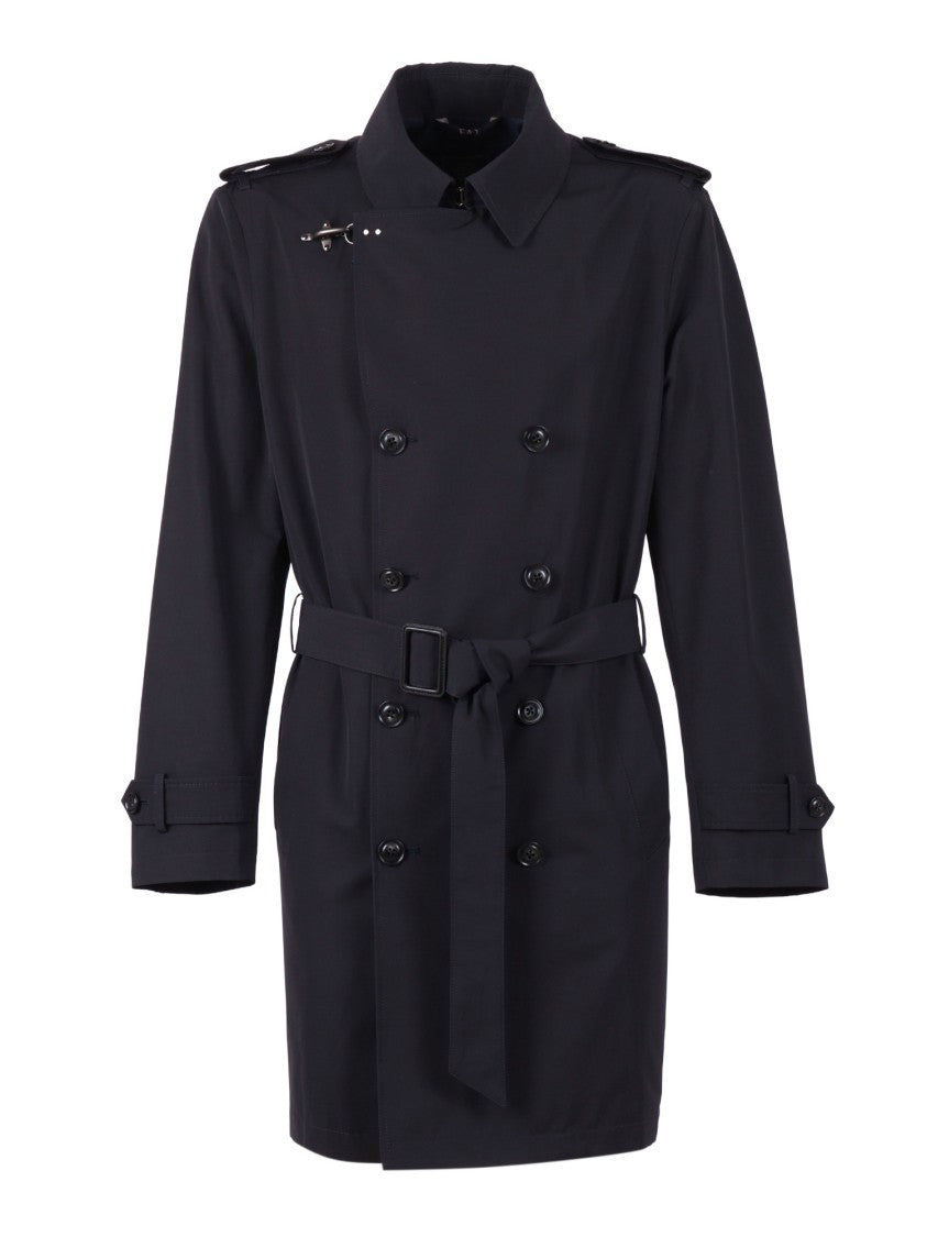 Fay Regular Fit Double Breasted Trench Coat