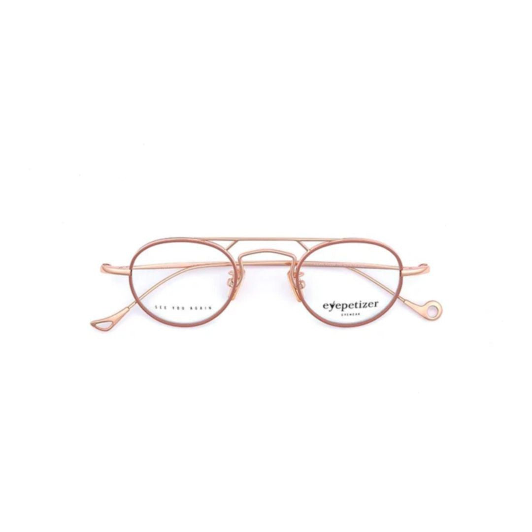 Eyepetizer Kilian Gold Metal Frame Eyeglasses With Geometric Design
