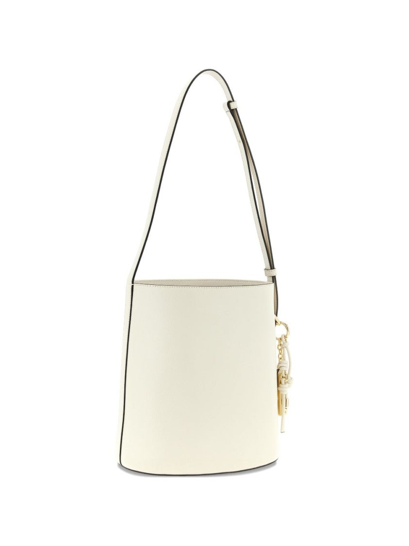 Furla White Adjustable Magnetic Shoulder Bag