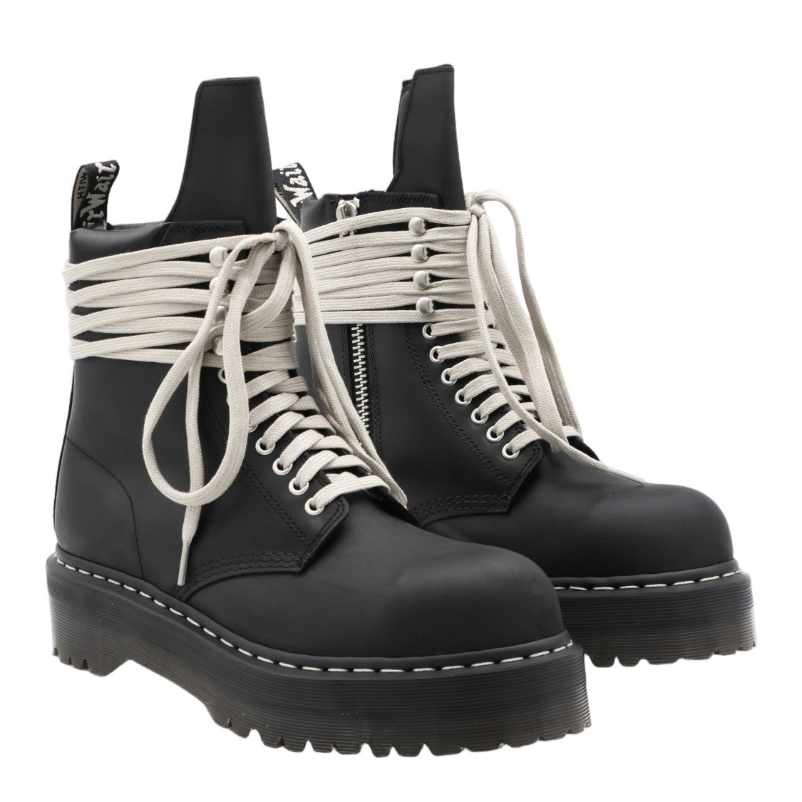 Dr. Martens X Rick Owens Chunky Contrast Lace Platform Boots