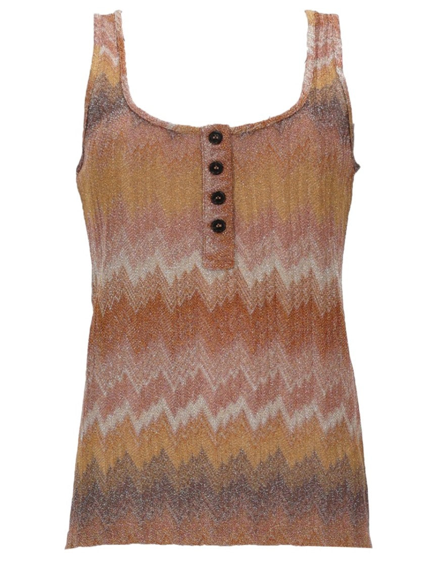 Missoni Snake Motive Metallic Viscose-Blend Blouse