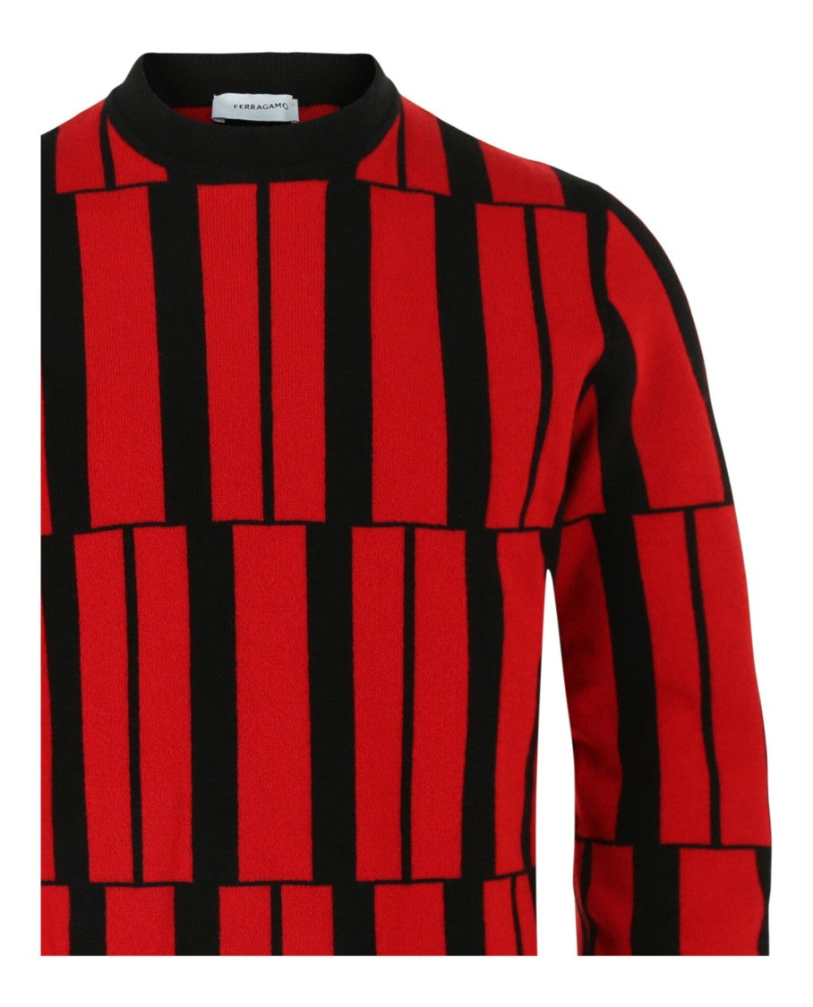 Ferragamo Cashmere Geometric Pattern Sweater