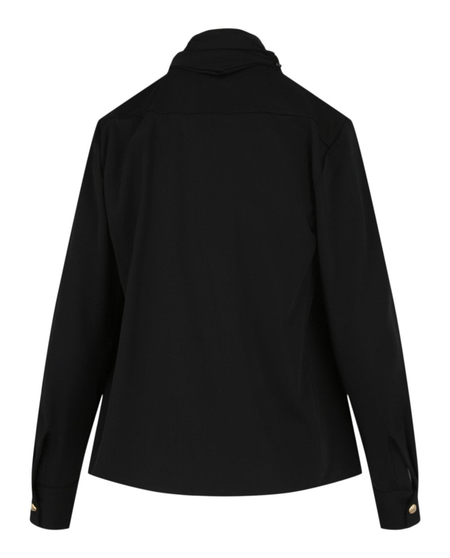 Bottega Veneta Draped Blouse With High Neckline And Gold-Tone Hardware