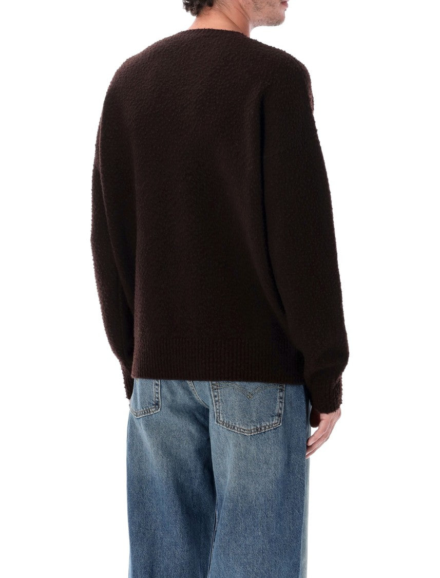 Roberto Collina Textured Knit Crewneck Sweater With Ribbed Details