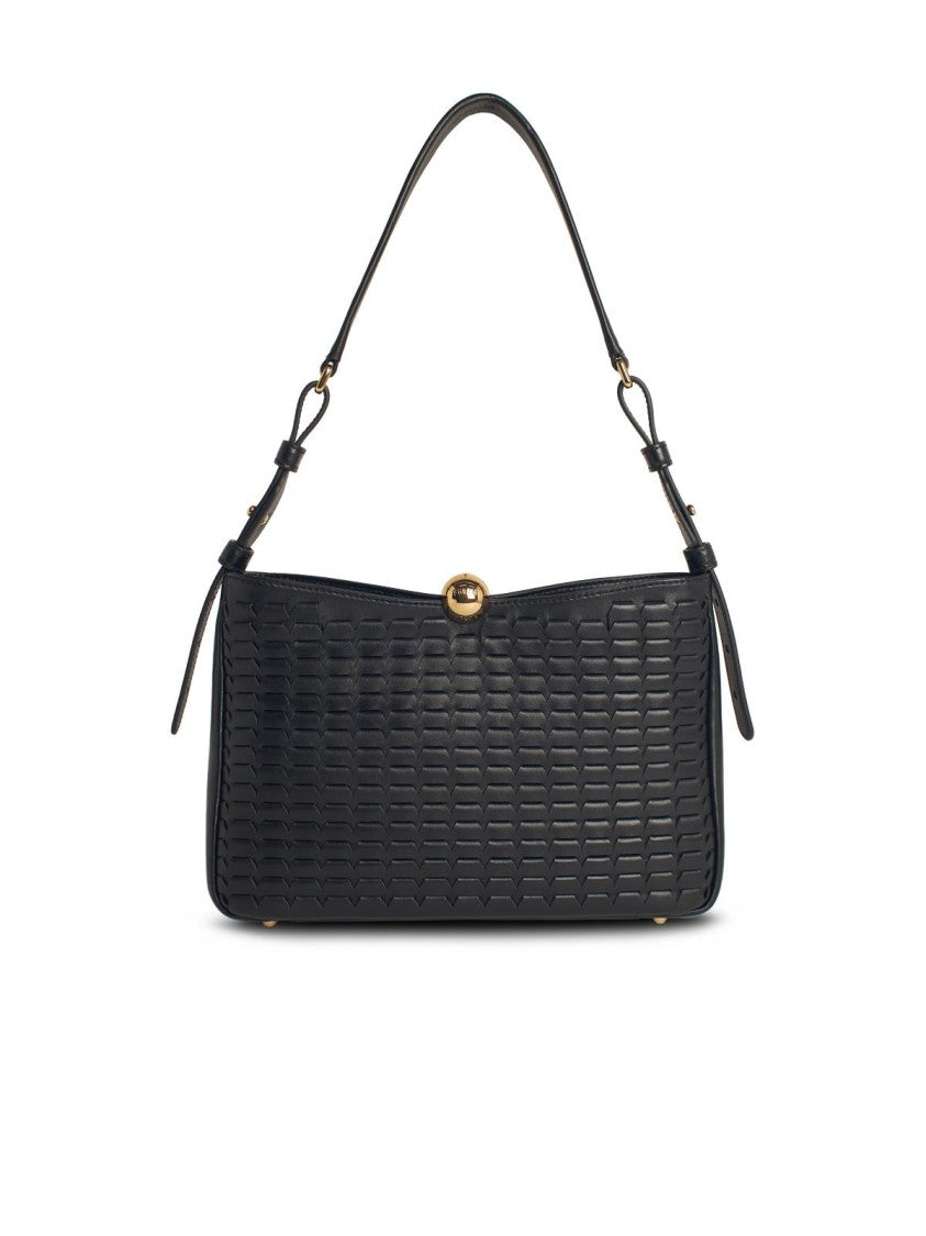 Furla 'Sfera Soft' Medium Black Leather Crossbody Bag