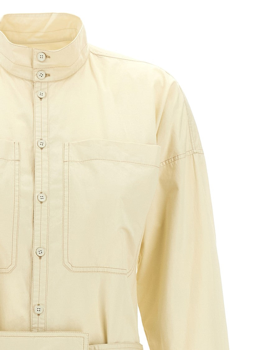 Lemaire Light Cotton Satin Midi Dress