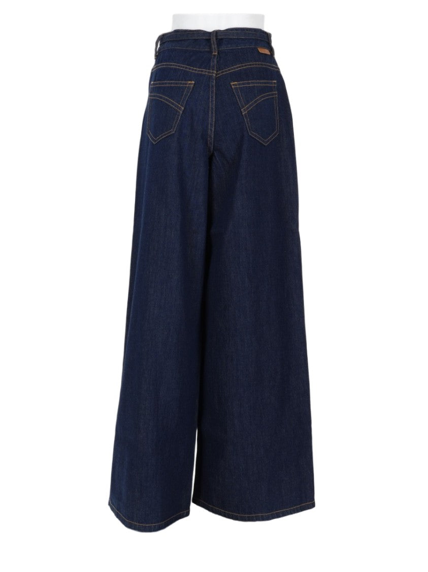Zimmermann Cropped Wide-Leg Trousers With Contrast Stitching