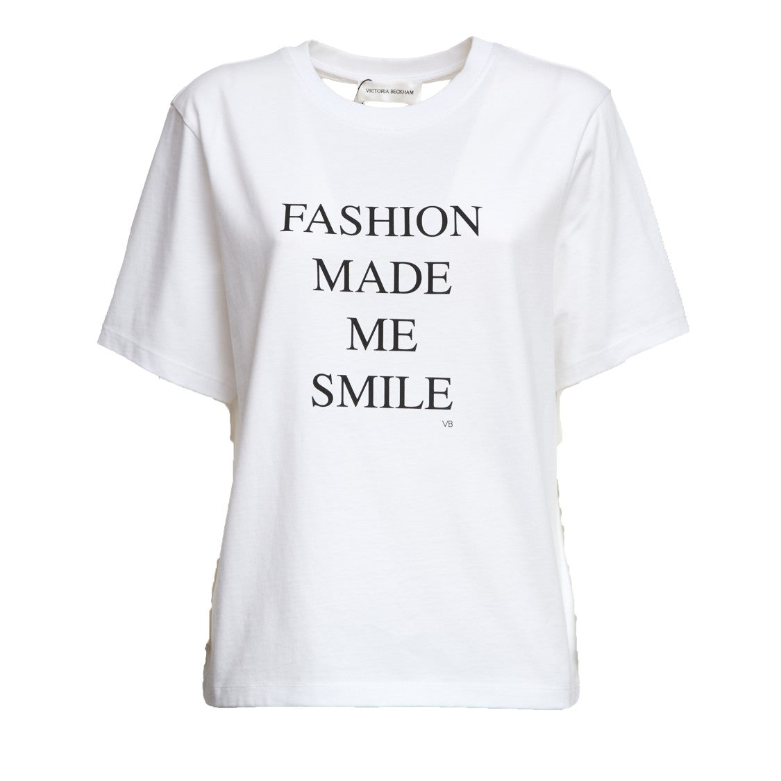 Victoria Beckham Slogan Fashion Crewneck Printed T-Shirt