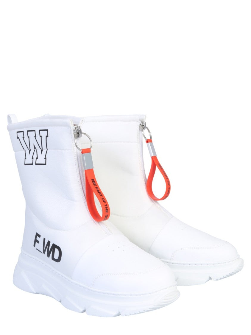 Forward High-Top Leather Boots With Rubber Sole