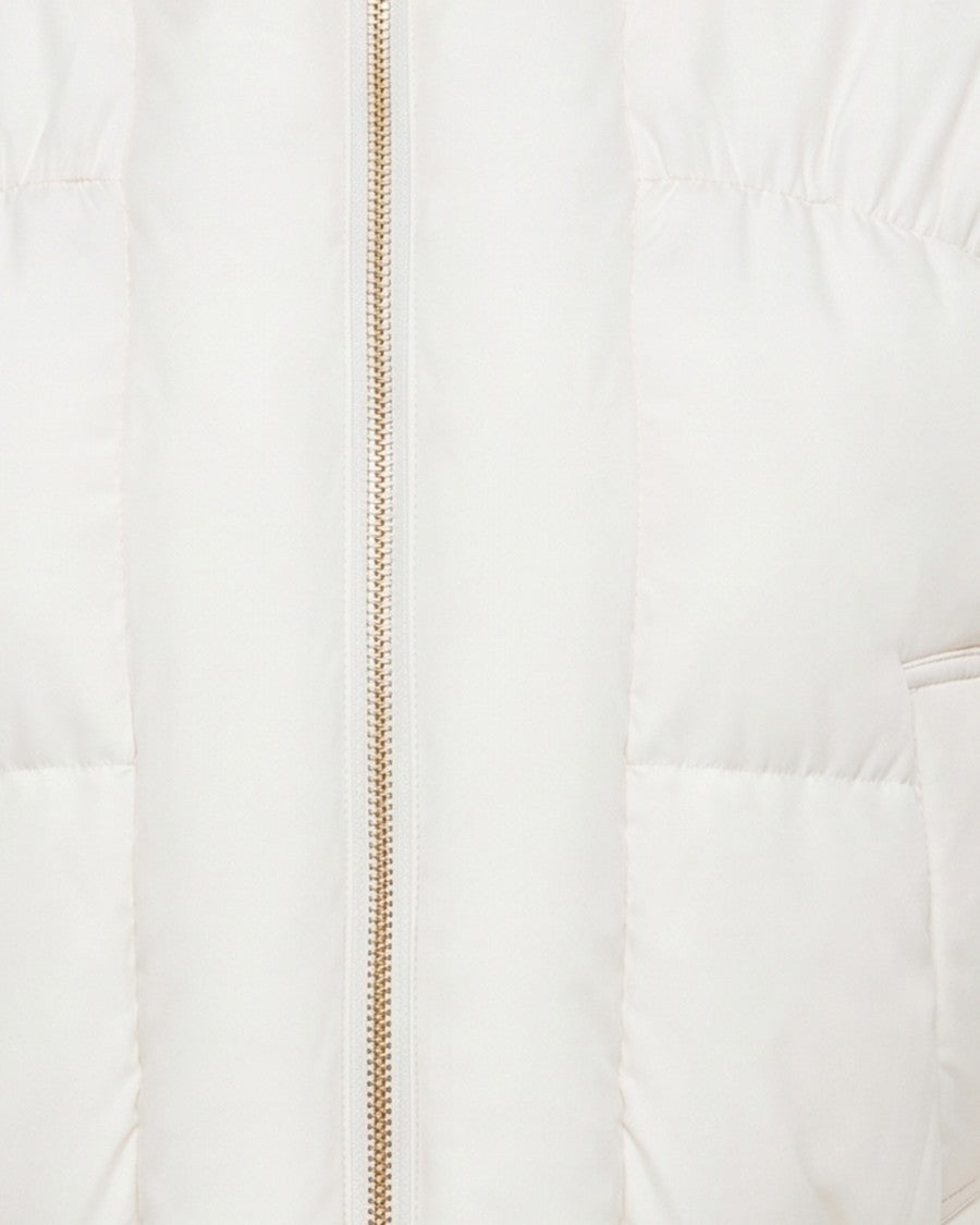 Elisabetta Franchi Butter Cropped Down Jacket