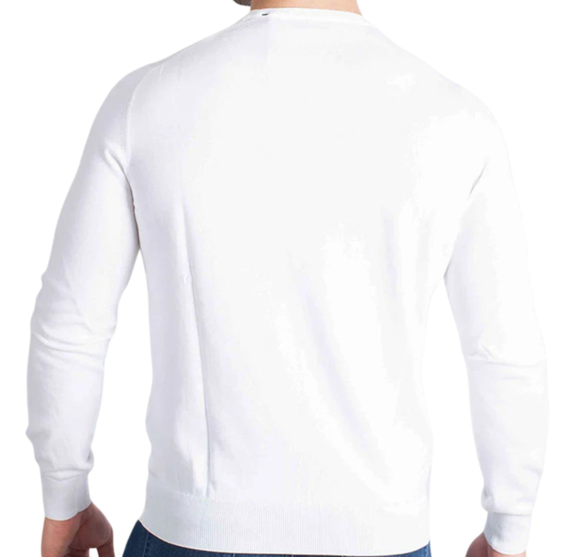 Paolo Fiorillo Capri Long-Sleeve Crew Neck Sweater With Ribbed Cuffs
