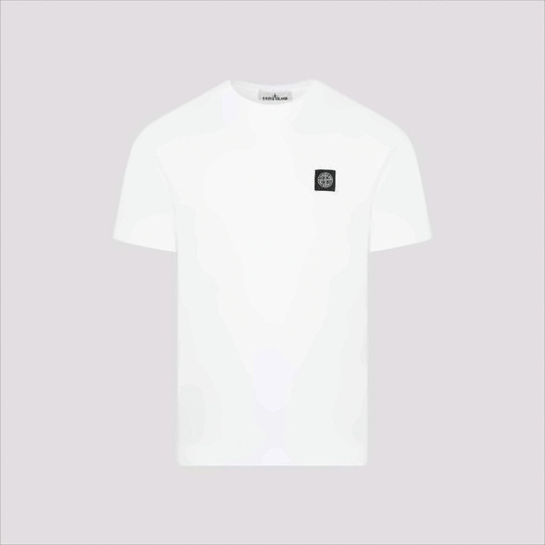 Stone Island Minimalist Short-Sleeve Cotton T-Shirt With Iconic Logo Patch