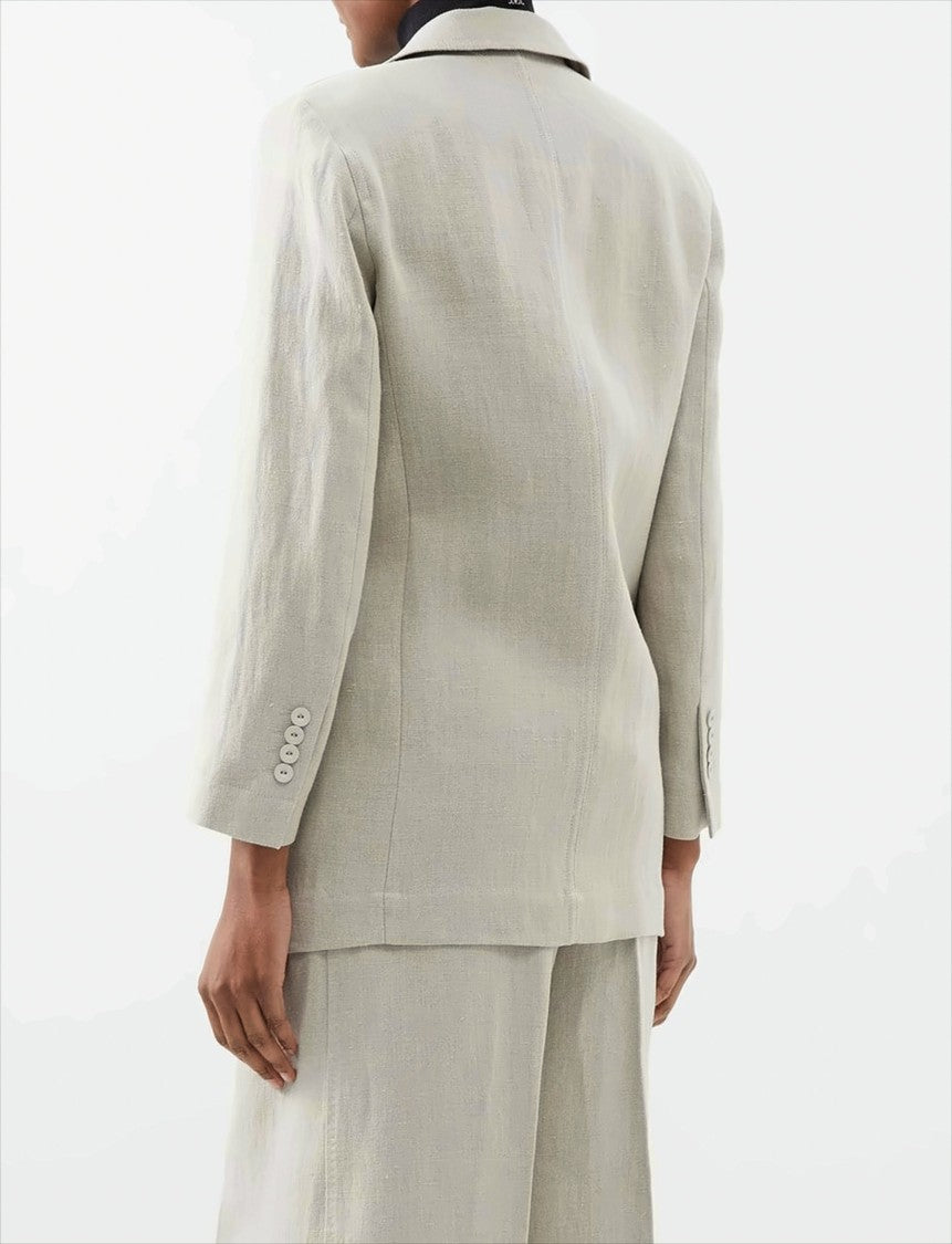 Max Mara Tailored Linen Single-Breasted Jacket