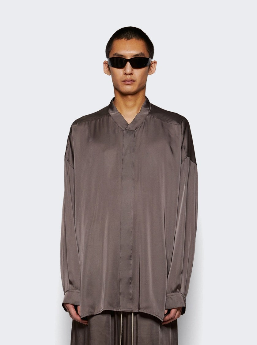 Rick Owens Oversized Snap Collar Faun Shirt Dust