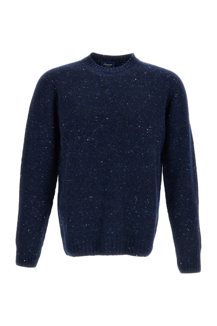 Drumohr Flecked Tweed Effect Crewneck Sweater