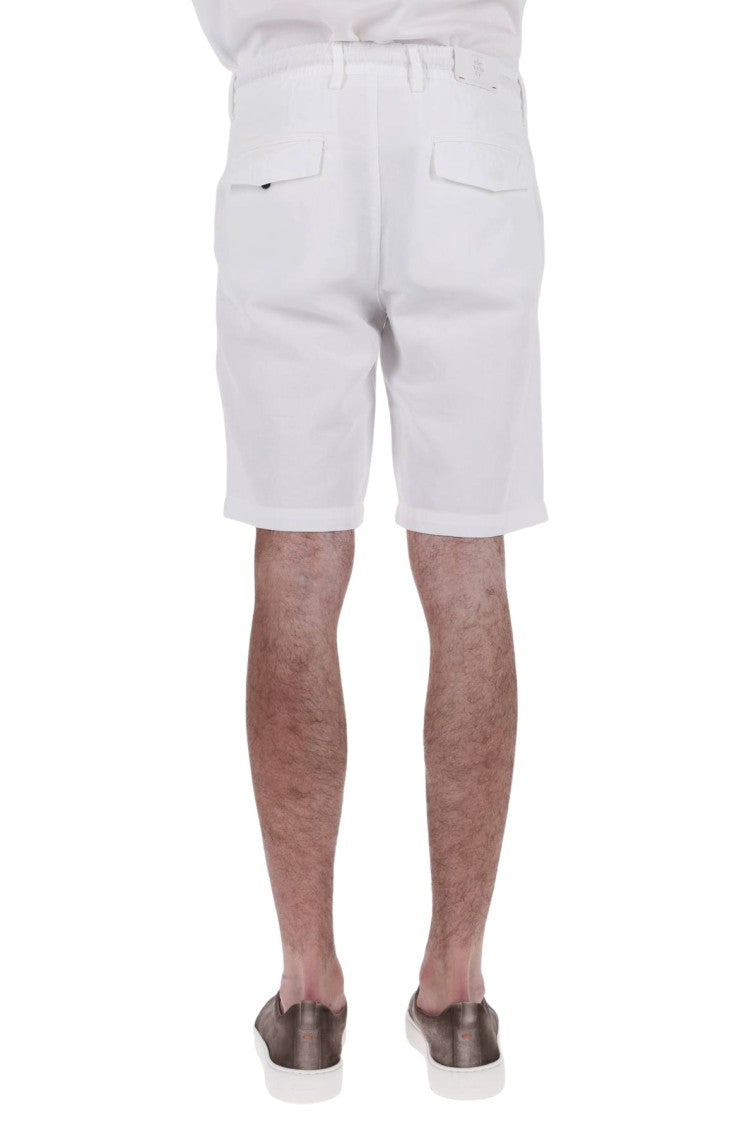 Eleventy Jogger Cotton-Linen Denim Shorts