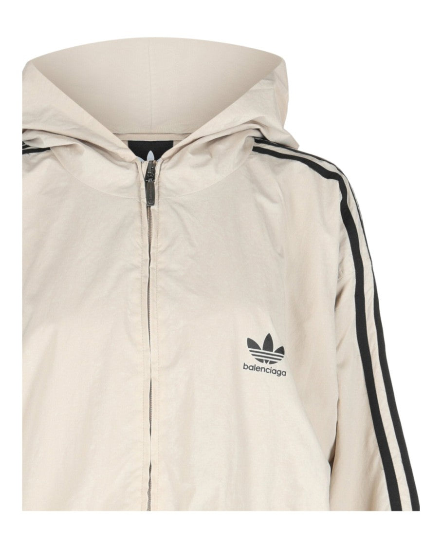 Balenciaga Oversized Windbreaker With Signature Details And Silver-Tone Hardware