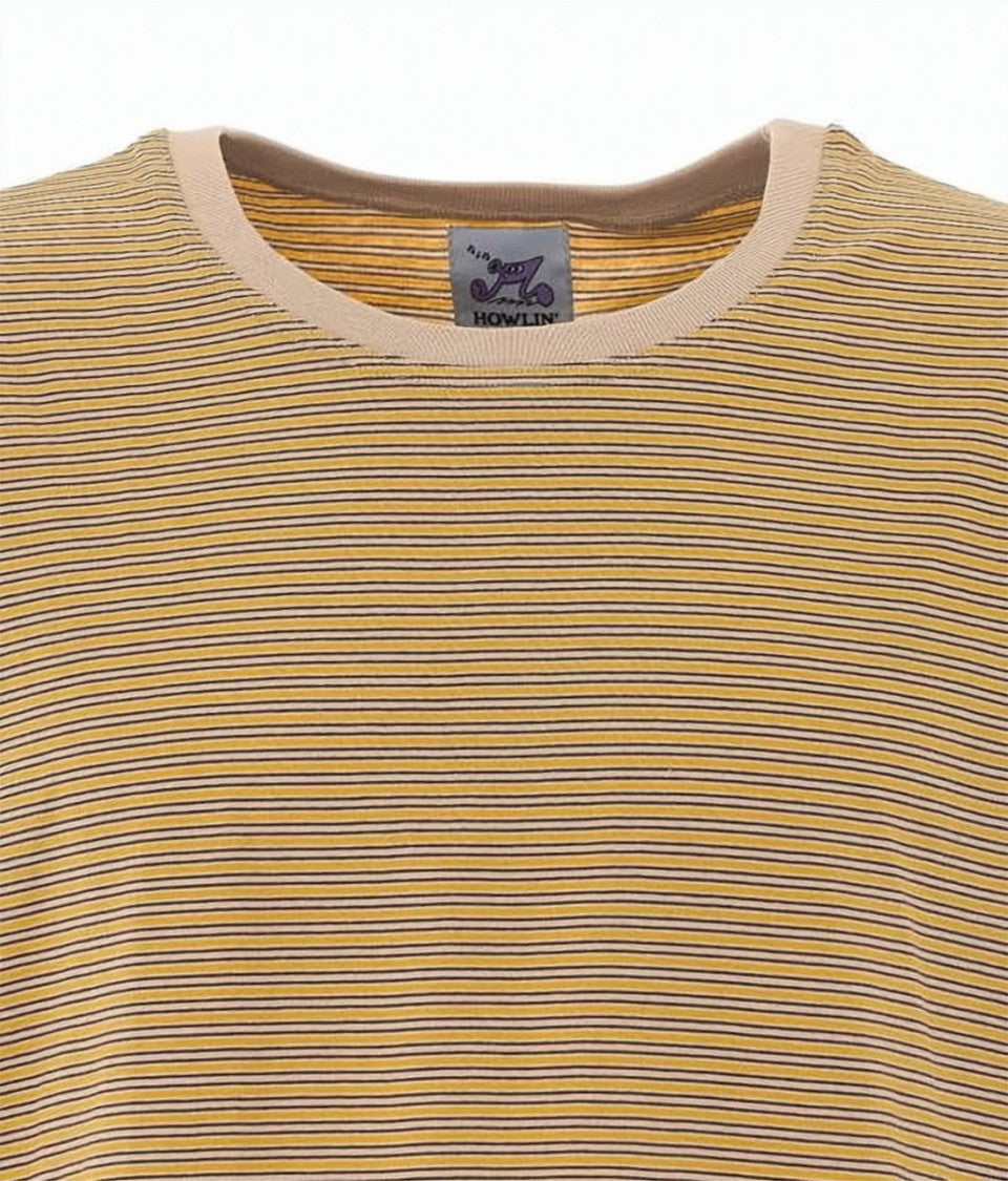 Howlin Relaxed Fit Short-Sleeved T-Shirt With Fine Horizontal Stripes