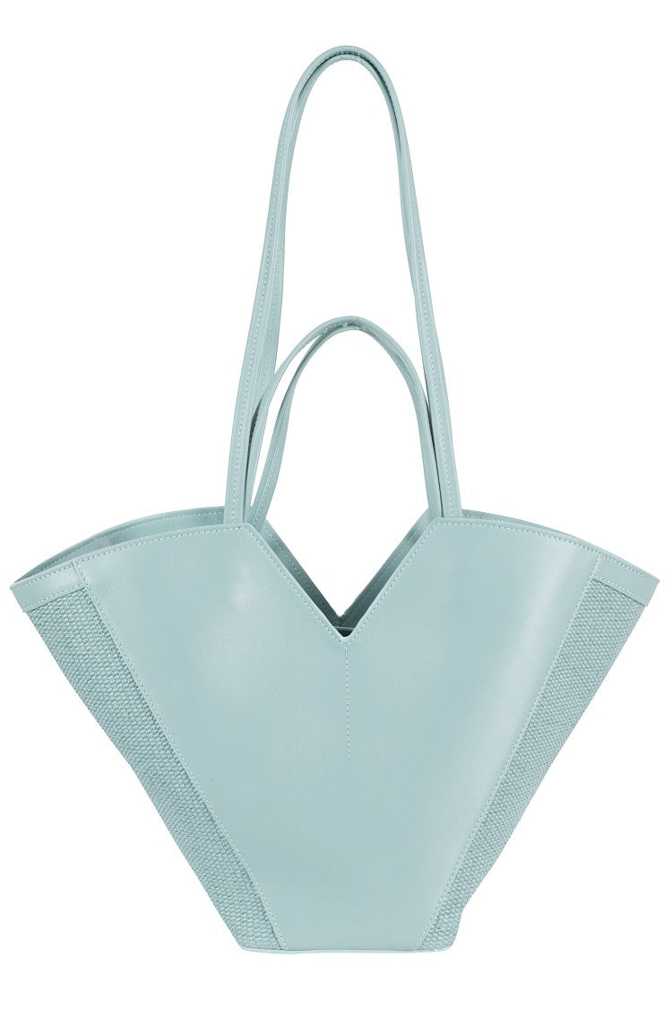 Biasia Laguna Winona 4Ever Embossed Logo Leather Tote Bag