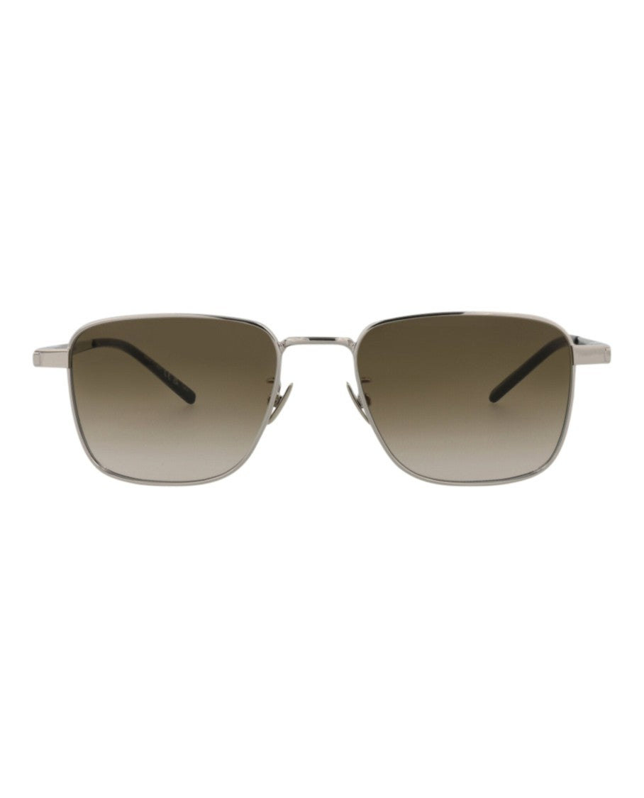 Saint Laurent Square-Frame Metal Sunglasses