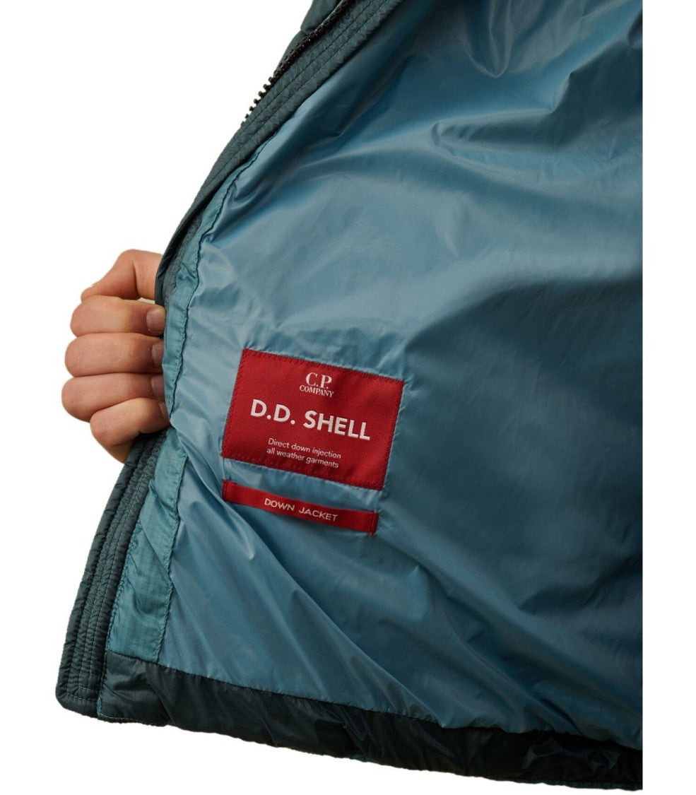 C.P. Company D.D.-Shell Aegean Blue Hooded Down Jacket