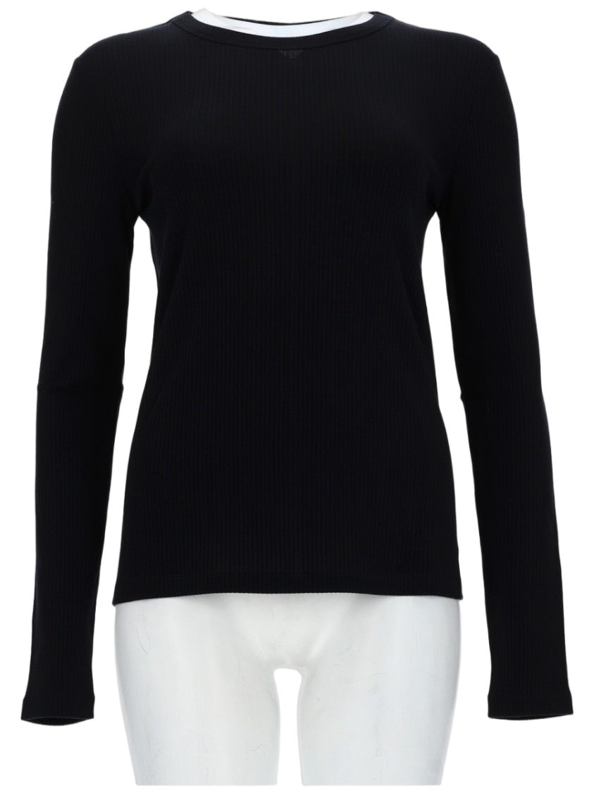 Max Mara Ribbed Long-Sleeve Lyocell-Blend T-Shirt