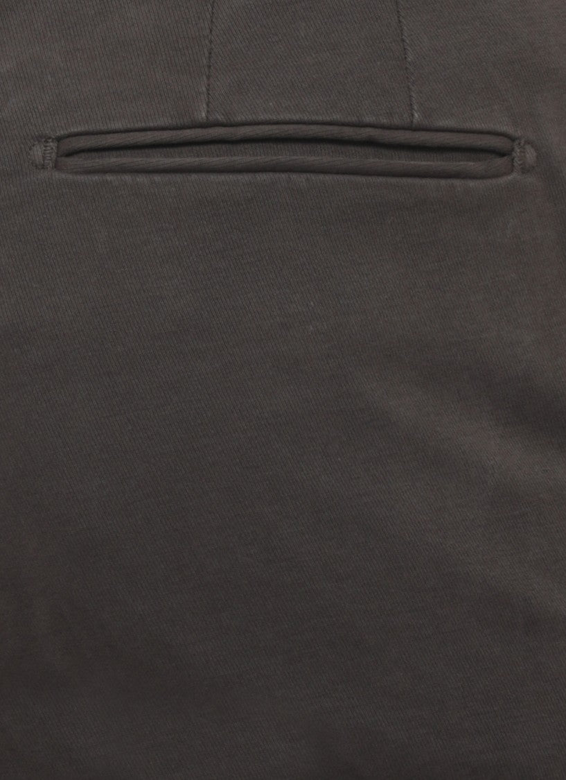 Devore Brown Cotton Straight-Leg Pants