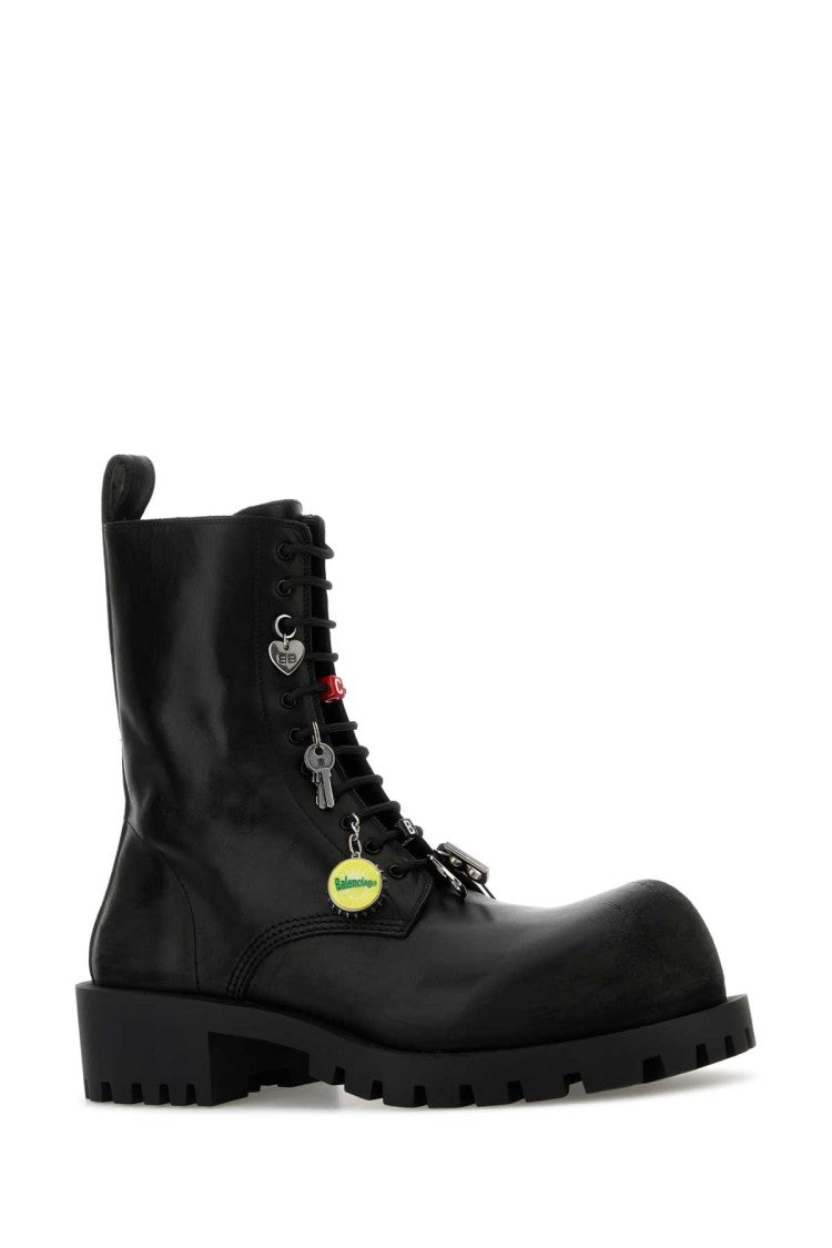 Balenciaga Black Leather Hummer Boots