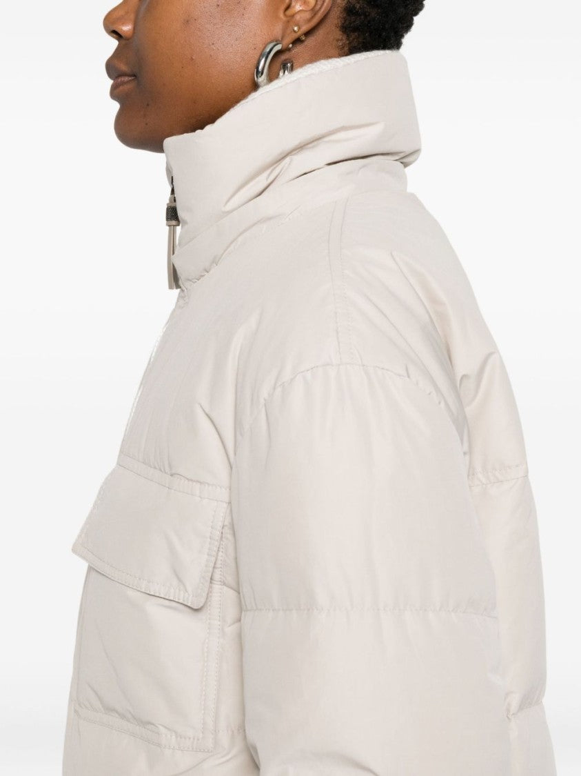 Brunello Cucinelli Relaxed-Fit Quilted Coat With Hood