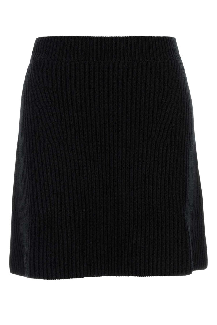 Jil Sander Black Wool Mini Skirt