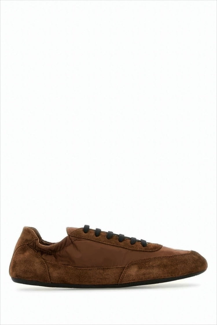 Prada Low-Profile Brown Sneakers With Recycled Materials