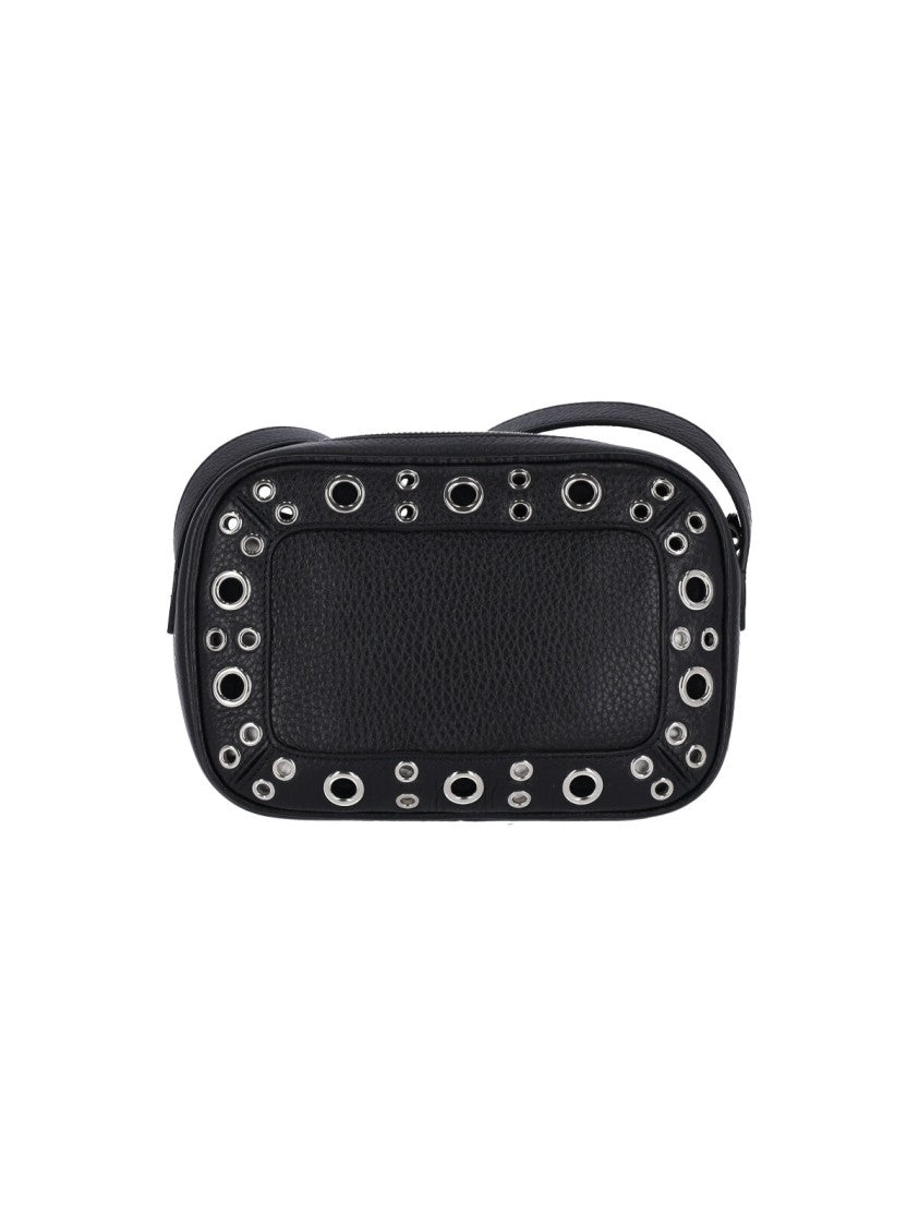 Valentino Garavani Compact Black Bag With Textured Exterior