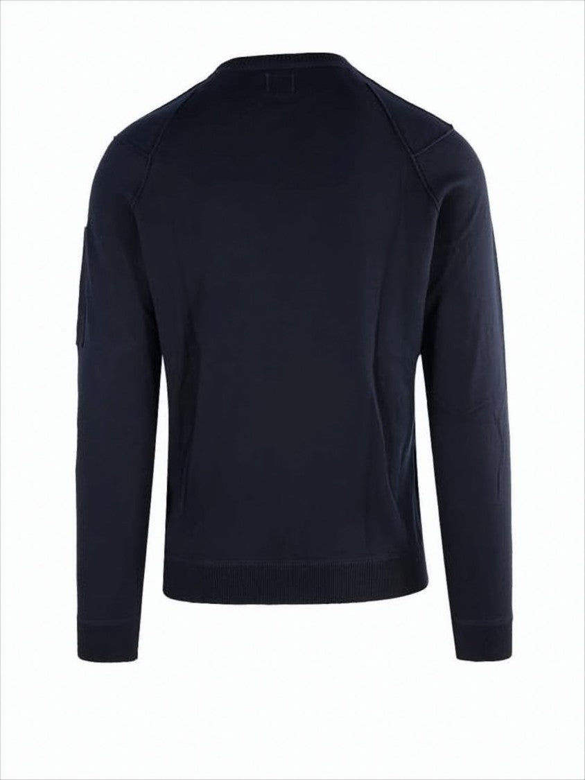 C.P. Company Classic Crew Neck Sweater With Distinctive Patch Detail