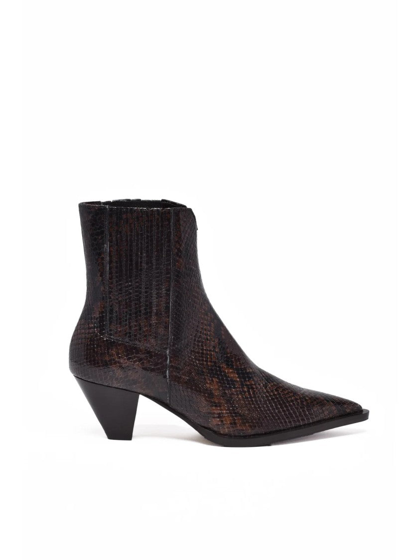 Guglielmo Rotta Brown Leather Texan Ankle Boots