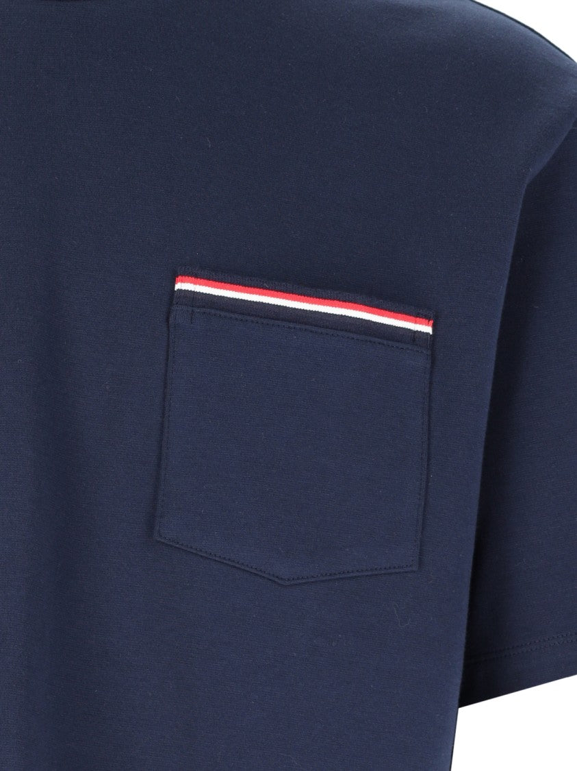 Thom Browne Logo Pocket T-Shirt – Blue