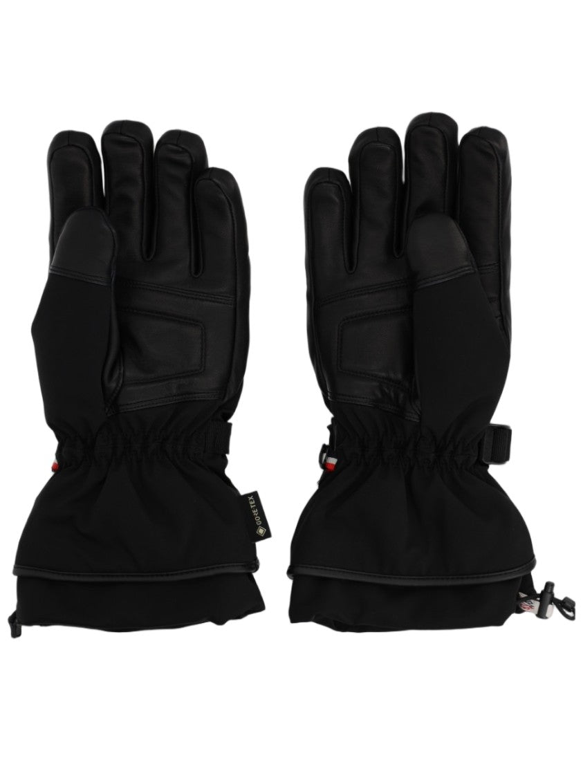Moncler Grenoble Black Padded Wrist-Strap Gloves