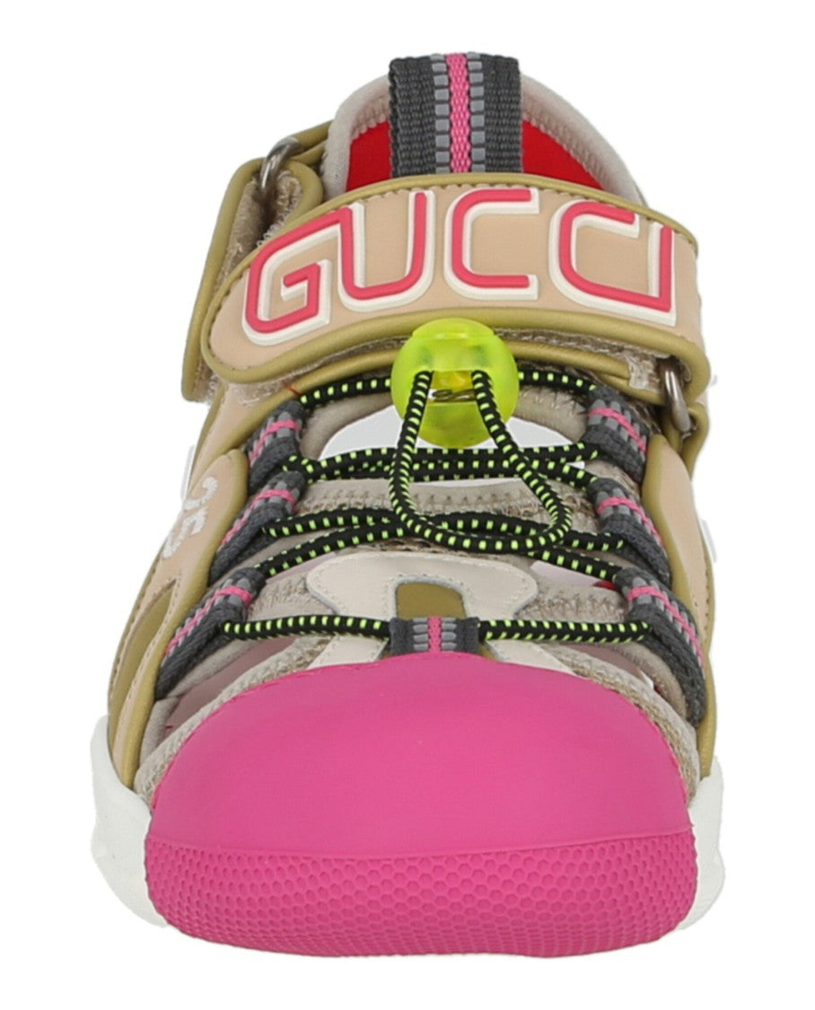 Gucci Mesh Fabric Tinsel Sport Sandals
