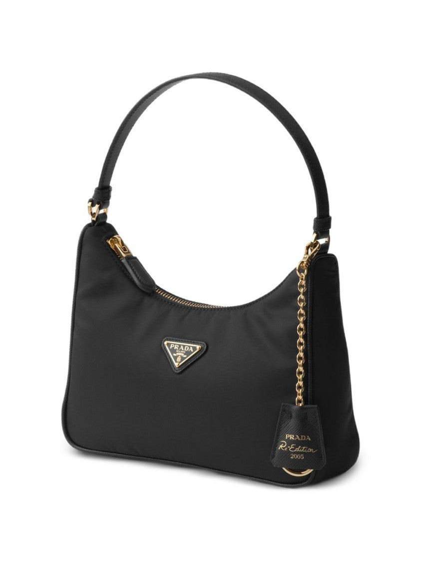 Prada Black Rectangular Recycled Polyamide Shoulder Bag
