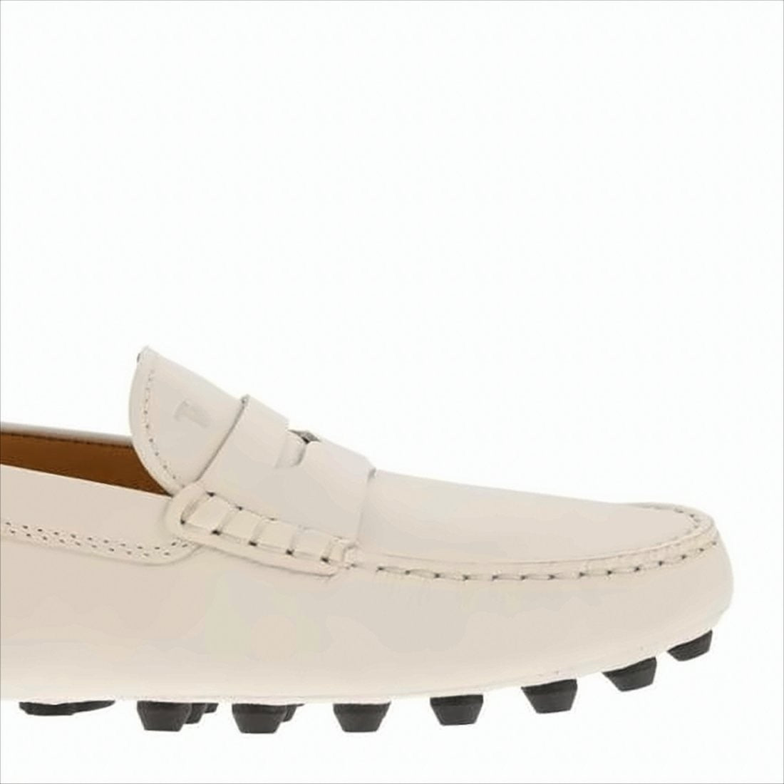 Tod's Leather Loafer With Penny Strap And Rubber-Studded Sole