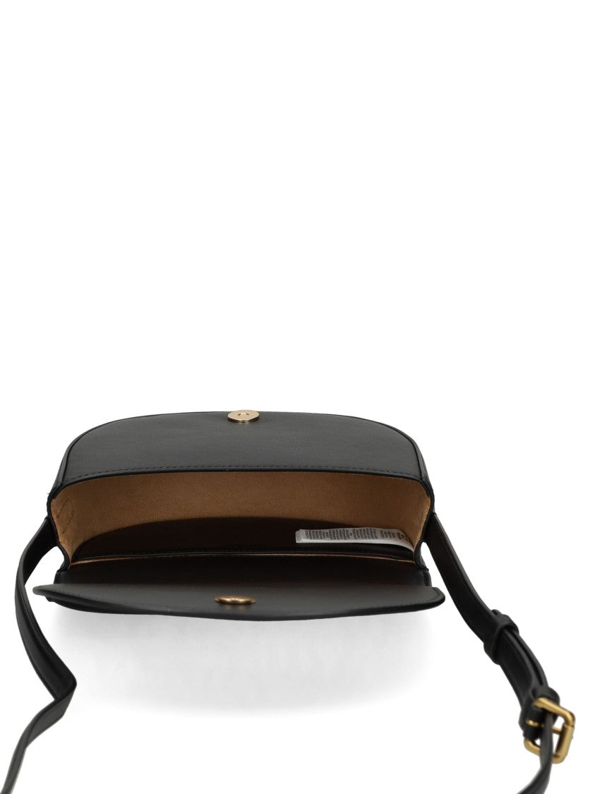 Lauren Ralph Lauren Black Leather Belt Bag