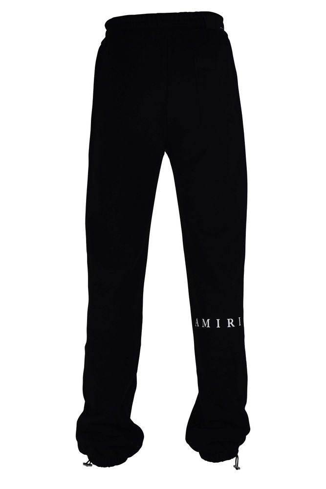 Amiri Black Cotton Jogging Pants With Signature Prints