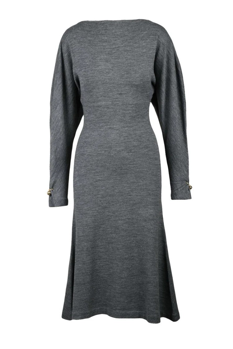 Philosophy Di Lorenzo Serafini Long Wool Dress Grey - Grey